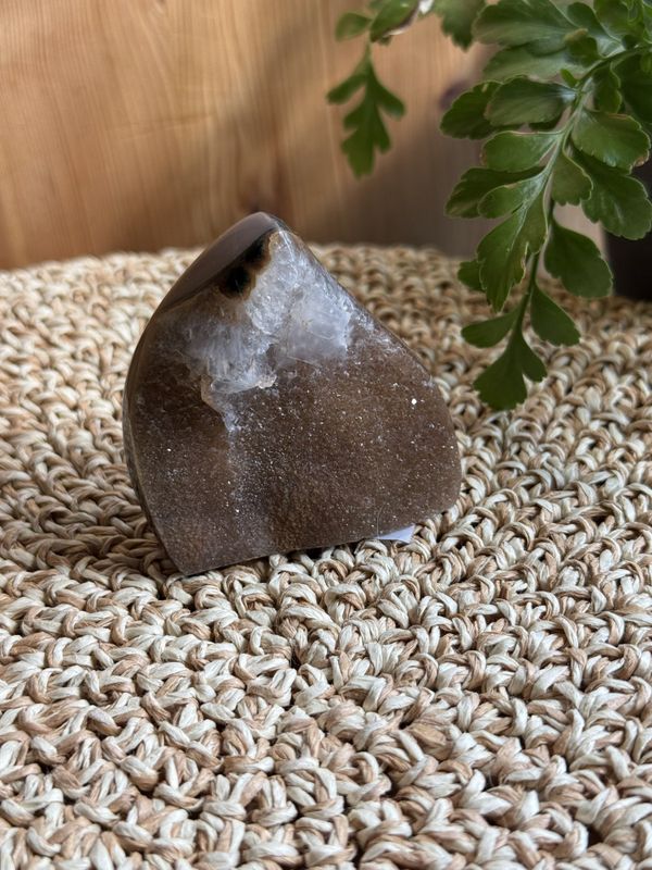Agat flamme med druzy #001