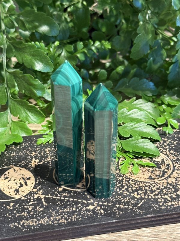 Malakitt minitårn ca 6-6,5cm